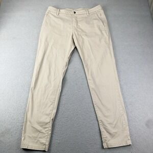 Birddogs Pants Mens 34x32 Khaki Tech Performance Golf Boom For Your Boomstick